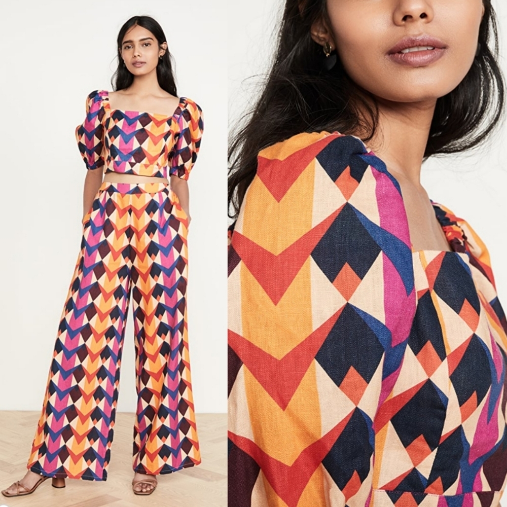 Farm Rio | NWT Lindeza Graphica Top & Bottom Set